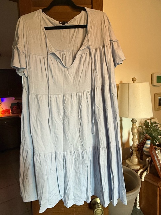 J. Crew Dresses & Skirts - J. Crew powder blue cotton knit tiered dress EUC XL